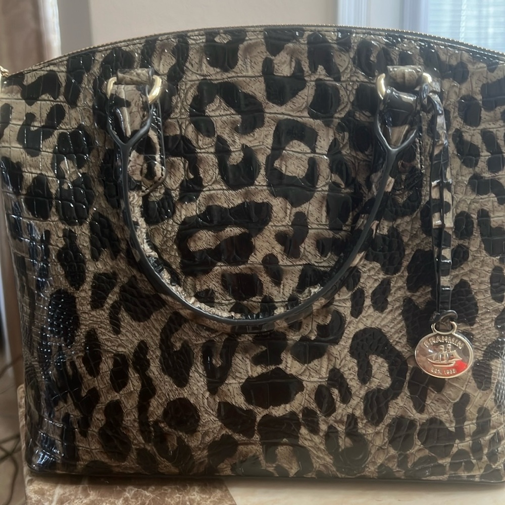 Brahmin Medium Snow Leopard Dux